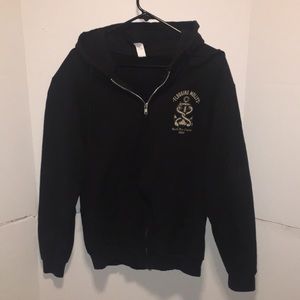 GRAPHIC FULL ZIP HOODIE ( FLOGGING MOLLYS SALTY DOG CRUISE HEAVYWEIGHT SIZE M
